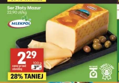 Ser żółty Złoty Mazur Mlekpol