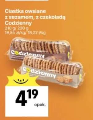 Ciastka owsiane z sezamem Codzienny +1 wariant