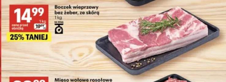 Boczek wieprzowy bez żeber ze skórą