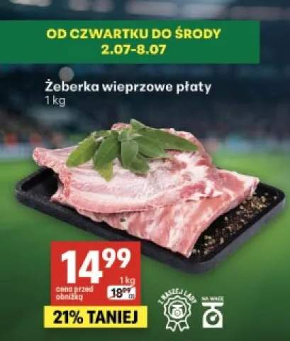 Żeberka wieprzowe płaty Z Naszej Lady