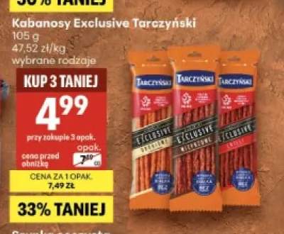 Kabanosy Exclusive drobiowe Tarczyński +2 warianty