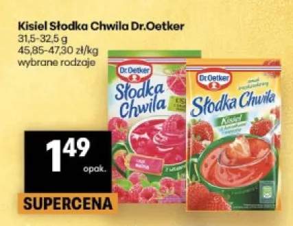 Kisiel o smaku malinowym Słodka Chwila Dr. Oetker +1 wariant