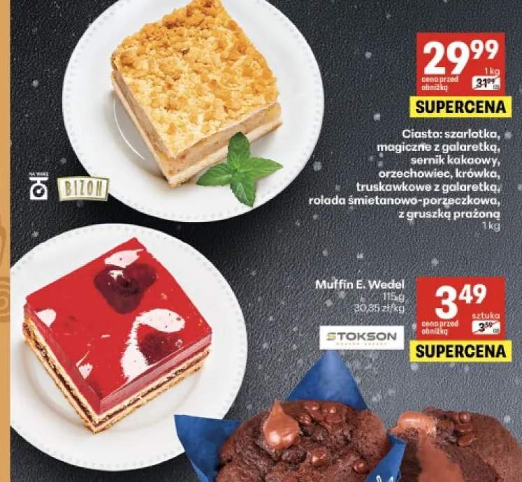 Ciasto szarlotka Bizon +7 wariantów