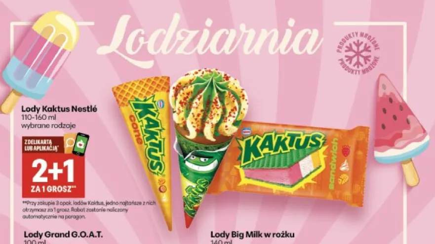 Lody rożek Kaktus Nestlé +1 wariant