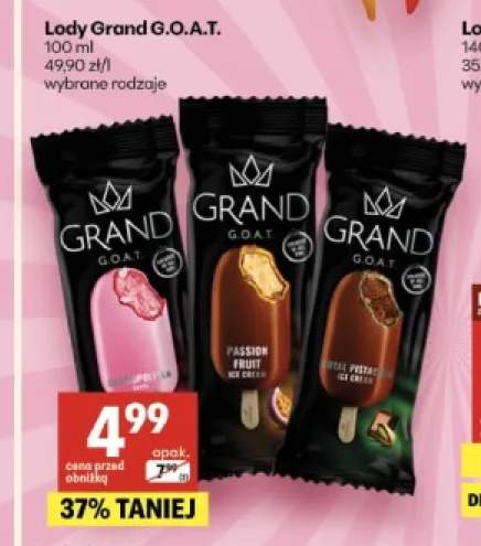 Lody na patyku Grand G.O.A.T. Passion Fruit +2 warianty