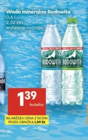 Woda mineralna niegazowana Rodowita +1 wariant