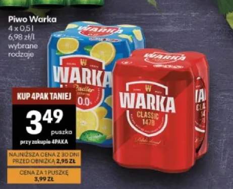 Piwo Warka Classic 4-pak +1 wariant