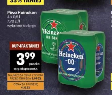 Piwo Heineken Original 4-pak +1 wariant