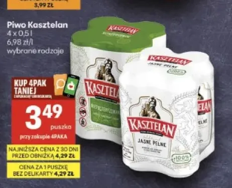 Piwo Kasztelan Niepasteryzowane 4-pak +1 wariant