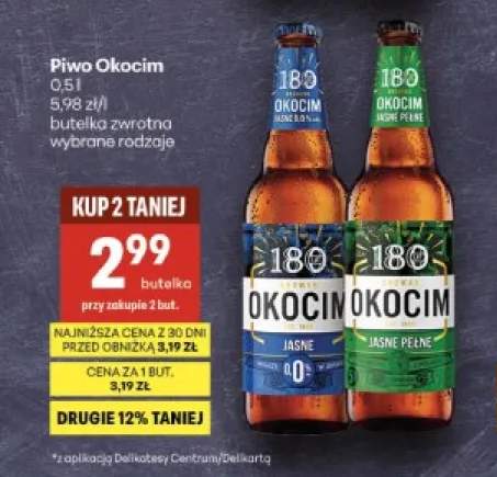 Piwo Okocim Jasne +1 wariant