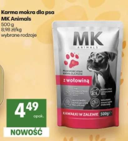Karma mokra dla psa MK Animals z wołowiną