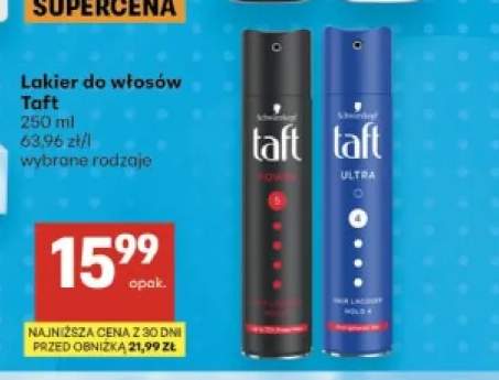 Lakier do włosów Taft Power +1 wariant