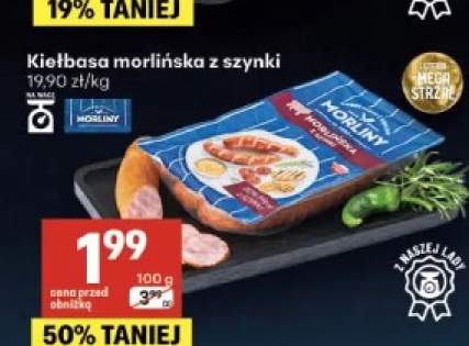 Kiełbasa morlińska z szynki Morliny