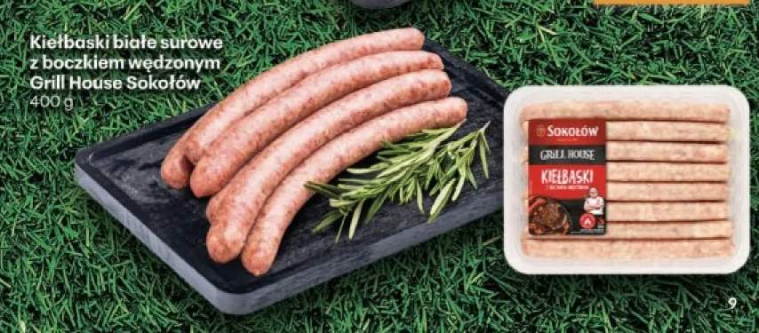 Kiełbaski białe surowe z boczkiem wędzonym Grill House Sokołów