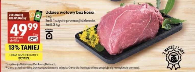 Udziec wołowy bez kości