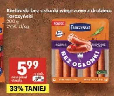 Kiełbaski bez osłonki wieprzowe z drobiem Tarczyński