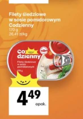 Filety śledziowe w sosie pomidorowym Codzienny