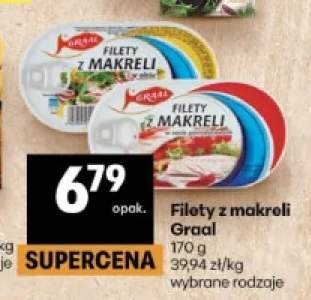 Filety z makreli w oleju Graal +1 wariant