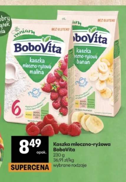 Kaszka mleczno-ryżowa BoboVita Malina +1 wariant