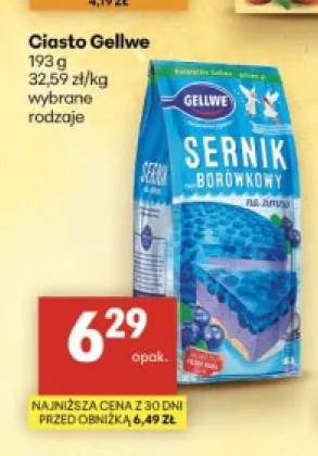 Ciasto Sernik borówkowy na zimno Gellwe