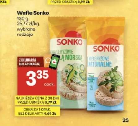 Wafle ryżowe z solą morską Sonko +1 wariant