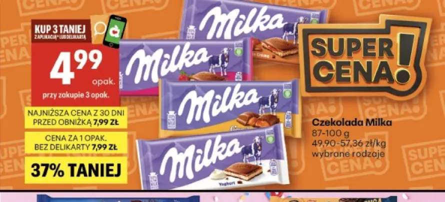 Czekolada Milka Alpine Milk +3 warianty