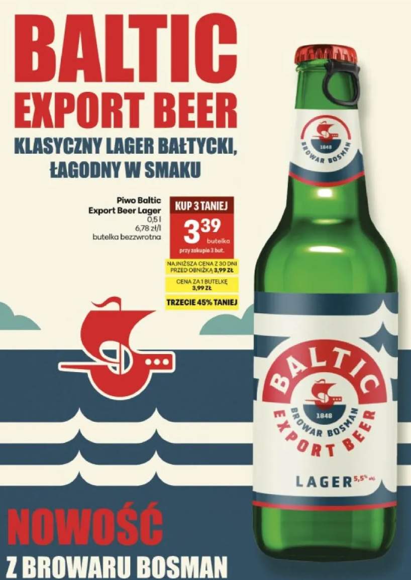 Piwo Baltic Export Beer Lager Bosman
