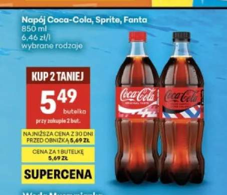 Napój Coca-Cola +2 warianty
