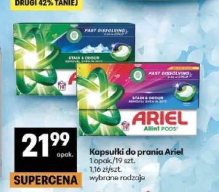 Kapsułki do prania Ariel Allin1 Pods Mountain Spring +1 wariant