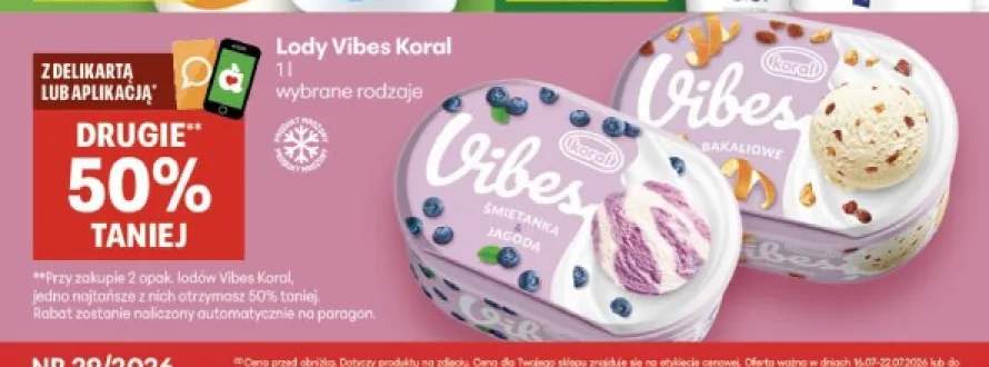 Lody śmietanka jagoda Vibes Koral +1 wariant
