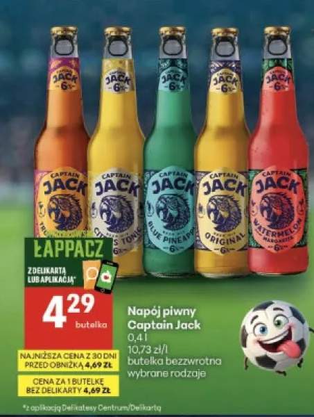 Napój piwny Captain Jack Original +3 warianty