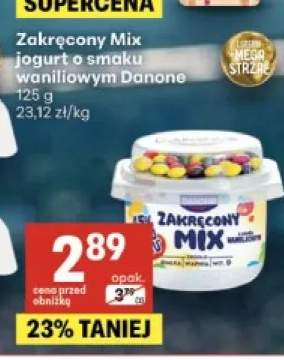 Jogurt o smaku waniliowym Zakręcony Mix Danone