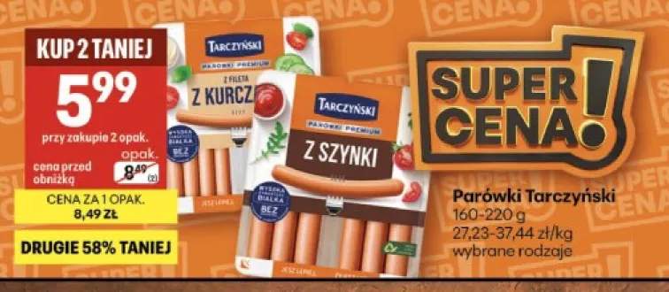 Parówki z fileta z kurczaka Tarczyński +1 wariant