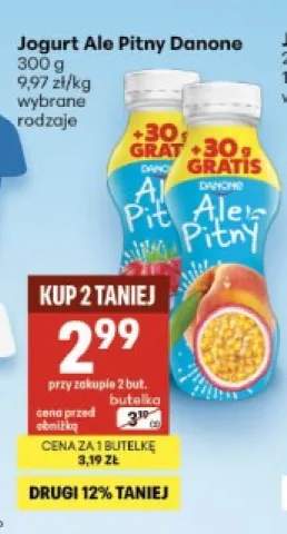 Jogurt Ale Pitny Danone truskawkowy +1 wariant