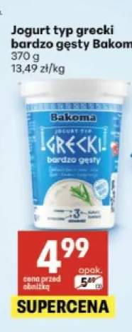 Jogurt typ grecki bardzo gęsty Bakoma