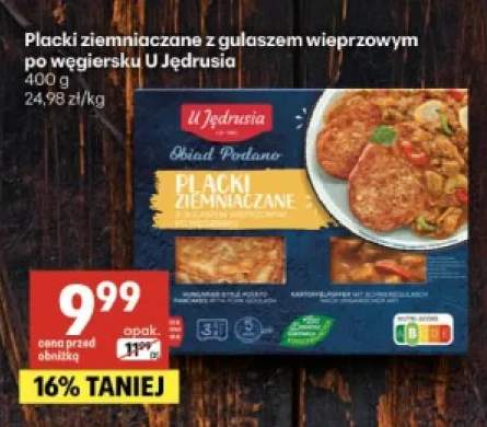 Placki ziemniaczane z gulaszem wieprzowym po węgiersku U Jędrusia
