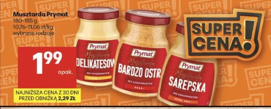 Musztarda Bardzo Ostra Prymat +1 wariant