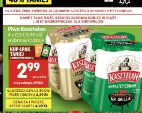 Piwo Kasztelan Niepasteryzowane