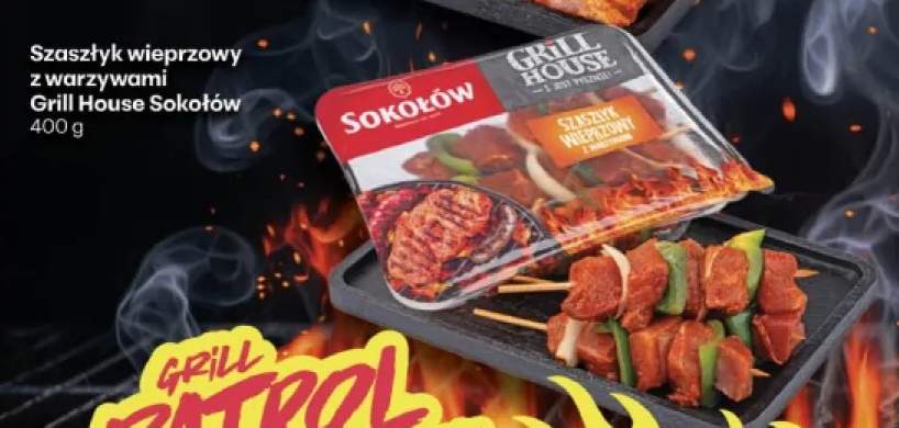 Szaszłyk wieprzowy z warzywami Sokołów Grill House