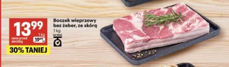 Boczek wieprzowy bez żeber ze skórą Z Naszej Lady