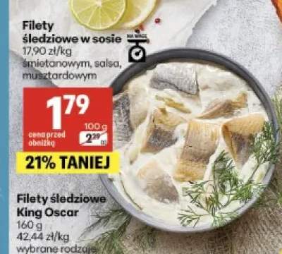 Filety śledziowe w sosie śmietanowym +2 warianty