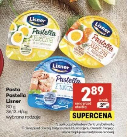 Pasta jajeczna z łososiem Pastella Lisner +1 wariant
