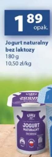 Jogurt naturalny bez laktozy Kanka