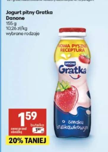 Jogurt pitny Gratka Danone truskawkowy