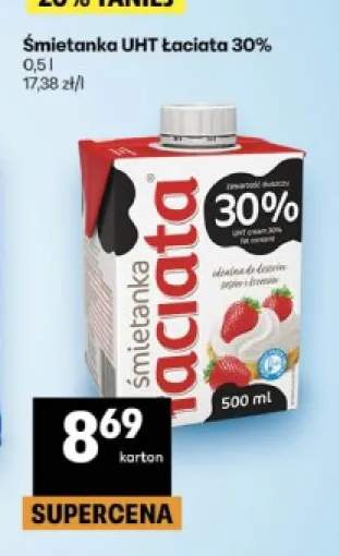 Śmietanka UHT Łaciata 30%