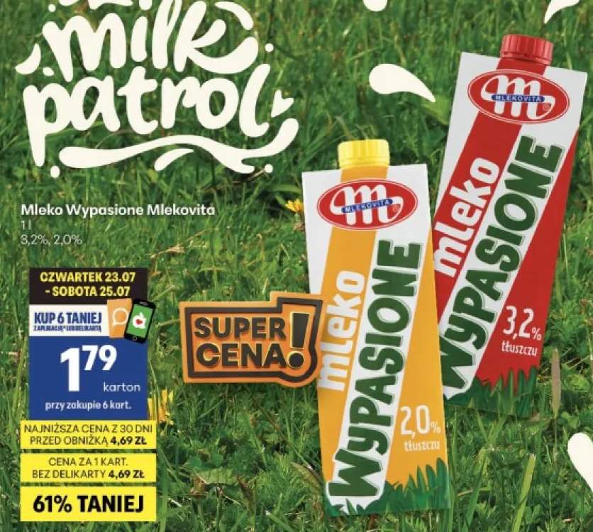 Mleko UHT Wypasione Mlekovita 3,2%