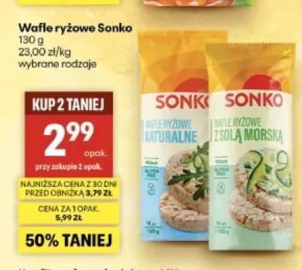Wafle ryżowe naturalne Sonko