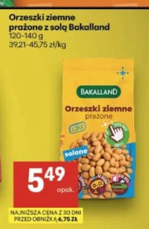 Orzeszki ziemne prażone z solą Bakalland