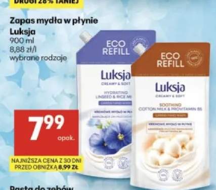 Zapas mydła w płynie Luksja Soothing Cotton Milk & Provitamin B5