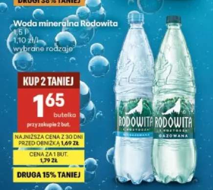 Woda mineralna Rodowita niegazowana +1 wariant